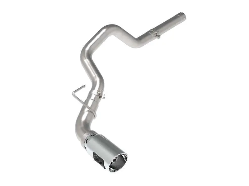 aFe Large Bore-HD 3in 409-SS DPF-Back Exhaust System Polished Tip RAM 1500 2014-2019 V6 3.0L Turbo Diesel