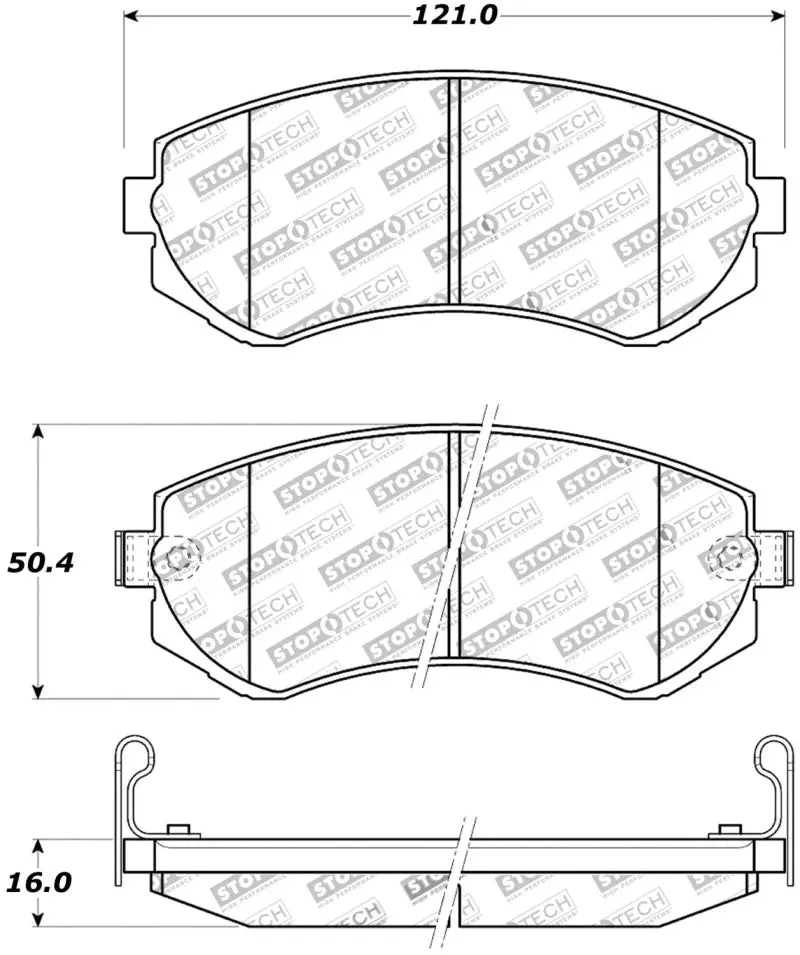 StopTech Street Touring Front Brake Pads 89-06 96 Nissan 240SX