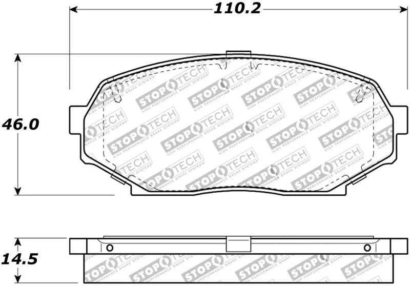StopTech Street Touring Front Brake Pads D525 90-93 Mazda Miata