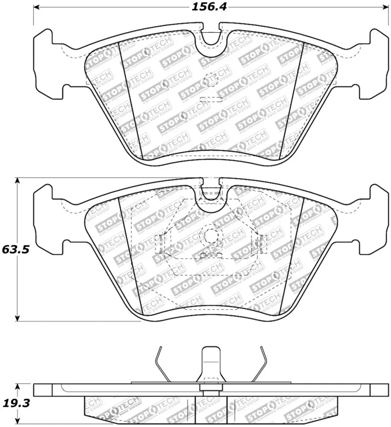 StopTech Front Brake Pads 95-99 BMW M3 01-07 M3 E46 89-93 M5 98-02 Z3 M Series
