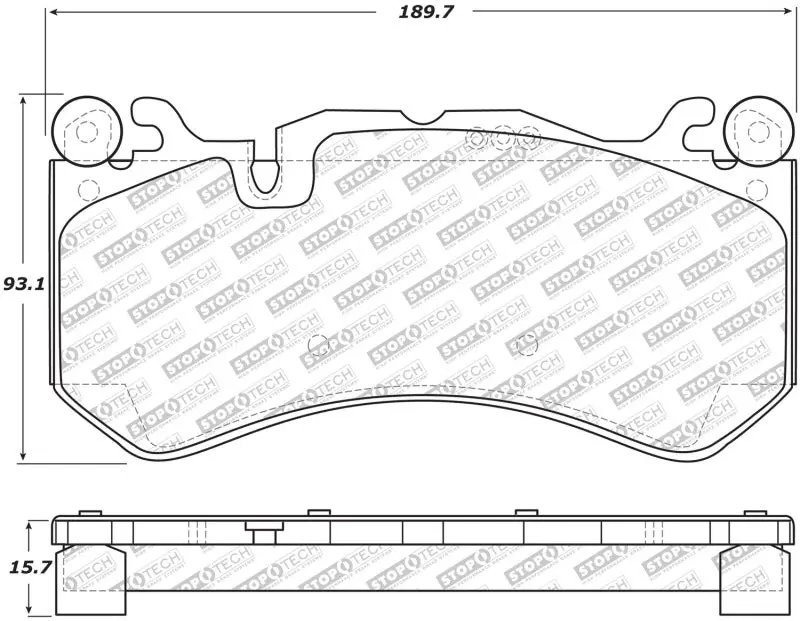 StopTech Street Select 14-18 Audi RS7 Front Brake Pads OEM Replacement