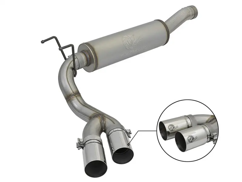 aFe POWER Rebel Series 3.5in 409 SS Cat-Back Exhaust Polished Tips RAM 2500/3500 2014-2017 V8 6.4L Hemi