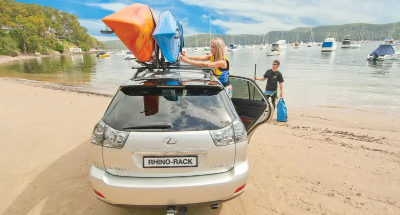 Rhino-Rack Folding J Style Kayak Carrier Extension - Pair Longer Kayaks