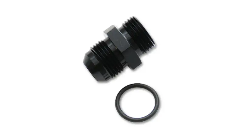 Vibrant -3AN Male Flare to -3 ORB Male Straight Adapter Black Anodized