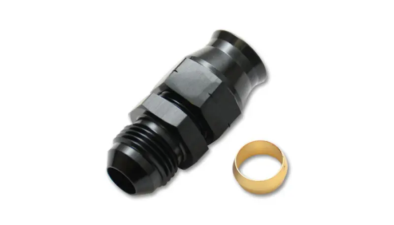 Vibrant -8AN Male to 0.375in Tube Adapter Fitting Brass Olive Insert