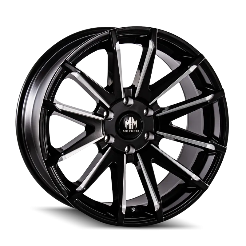 Mayhem 8109 Crossfire 20x9.5 6x135 BP 25mm Offset 87.1mm Hub Black Milled Spoke Wheel
