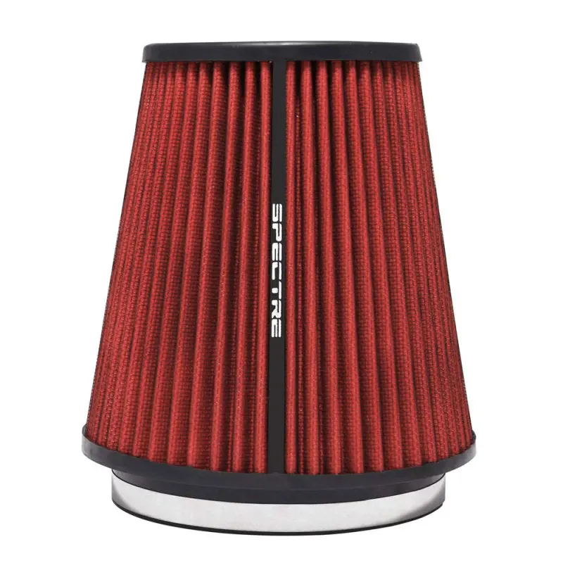 Spectre HPR Conical Air Filter 6in Flange ID 7.719in Base OD 8.5in Tall Red
