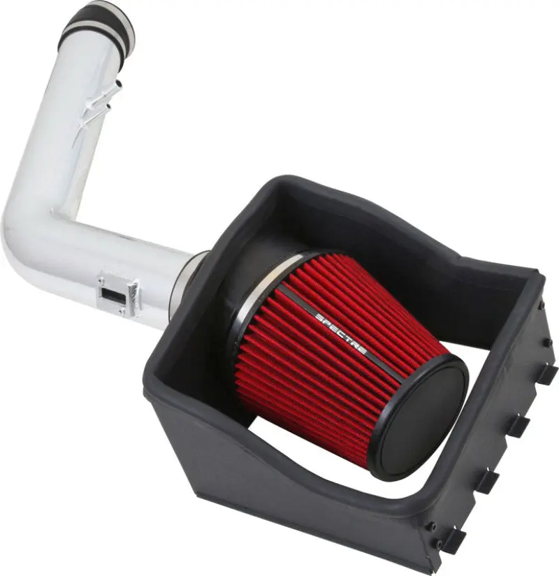Spectre 11-14 Ford F250/350 V8-6.2L F/I Air Intake Kit Polished Red Filter