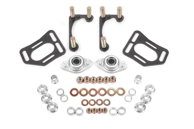 BMR 90-93 Fox Mustang Caster Camber Plates Black Hammertone Performance Suspension Upgrade BMR Suspension