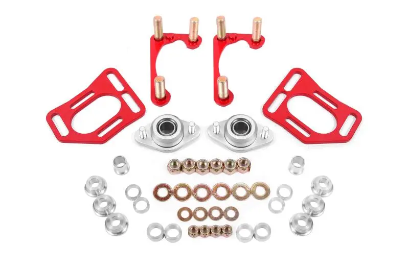 BMR 90-93 Fox Mustang Caster Camber Plates Red Performance Suspension Alignment Upgrade BMR Suspension