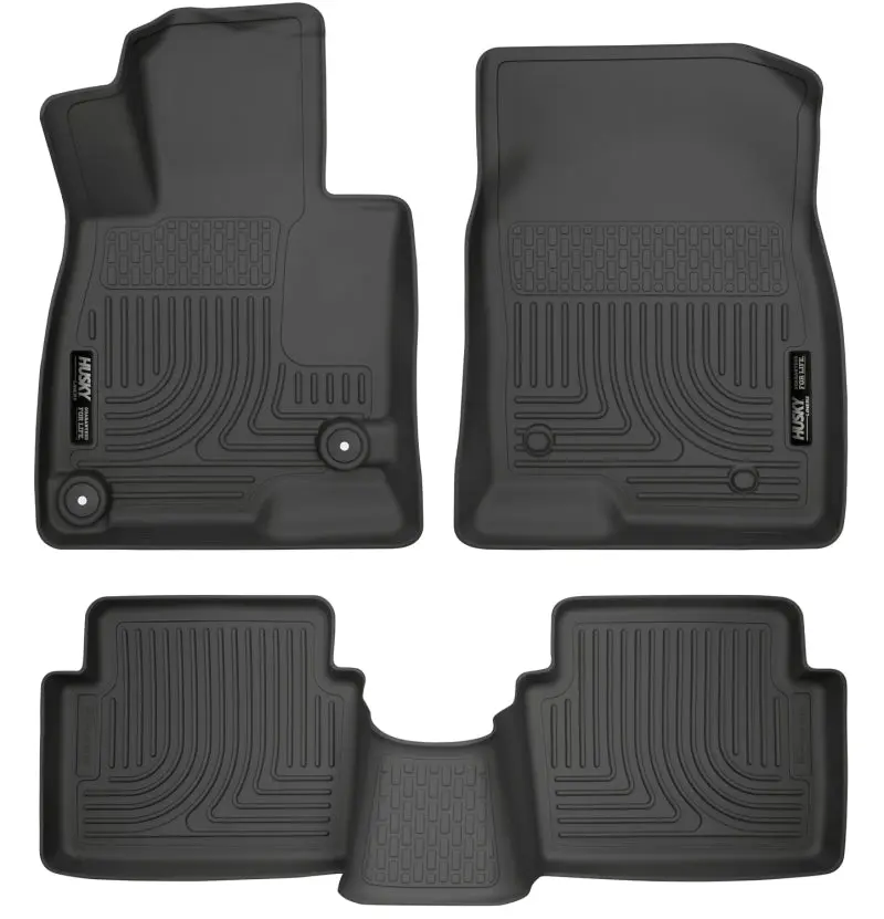 Husky Liners WeatherBeater Front & Second Row Black Floor Liners 2014 Mazda 3 Hatchback & Sedan