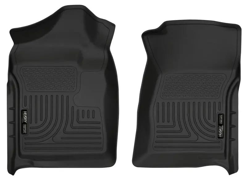 Husky Liners 07-12 Chevrolet Silverado GMC Sierra Regular Cab WeatherBeater Black Floor Liners