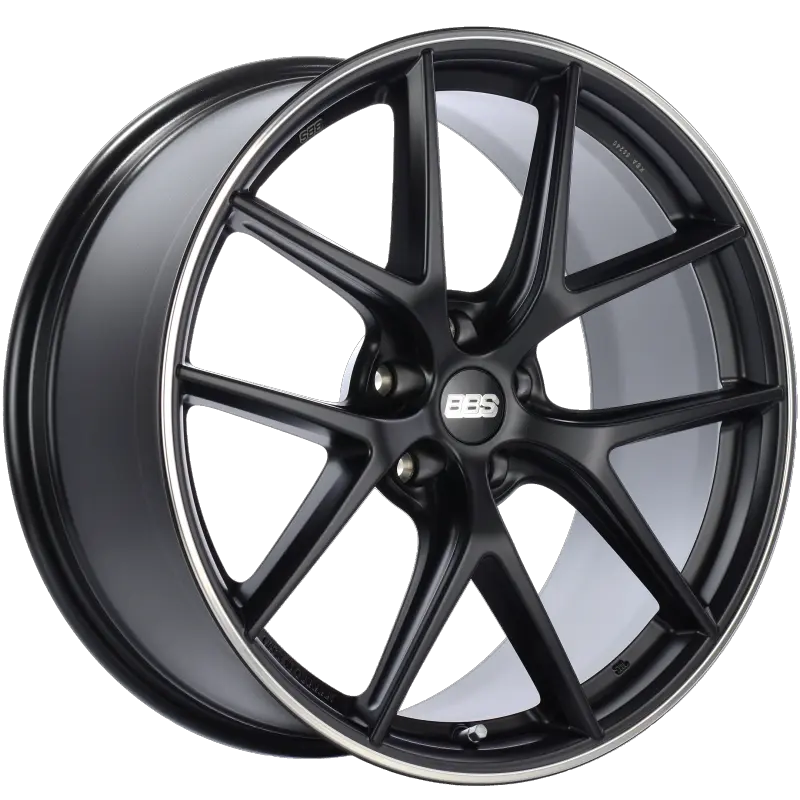 BBS CI-R 20x9 5x112 ET25 Satin Black Polished Rim Protector Wheel PFS/Clip Required