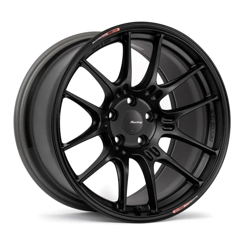 Enkei GTC02 18x8 5x112 45mm Offset 66.5mm Bore Matte Black Wheels