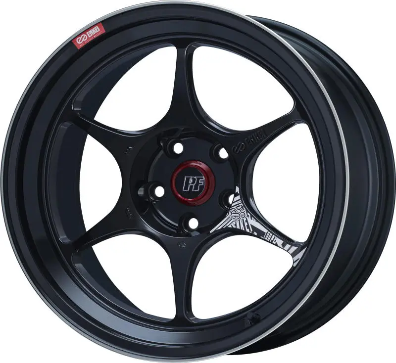 Enkei PF06 18x10.5 5x114.3 45mm Offset 75mm Bore Black Machined Wheel