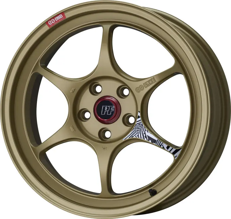 Enkei PF06 18x9.5 5x114.3 27mm Offset 75mm Bore Gold Wheel
