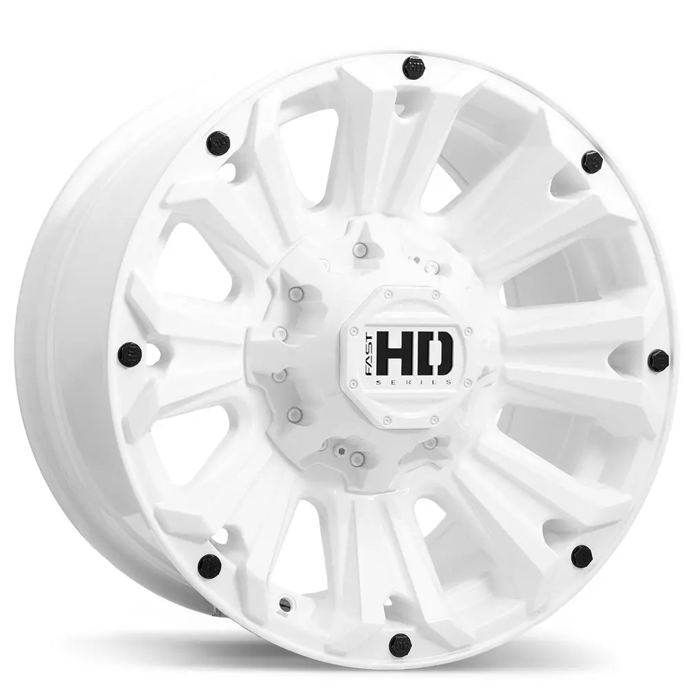 AMMO 17x9.0 5x114.3/127mm +20 Offset 78.0mm Bore White Wheels Fast HD