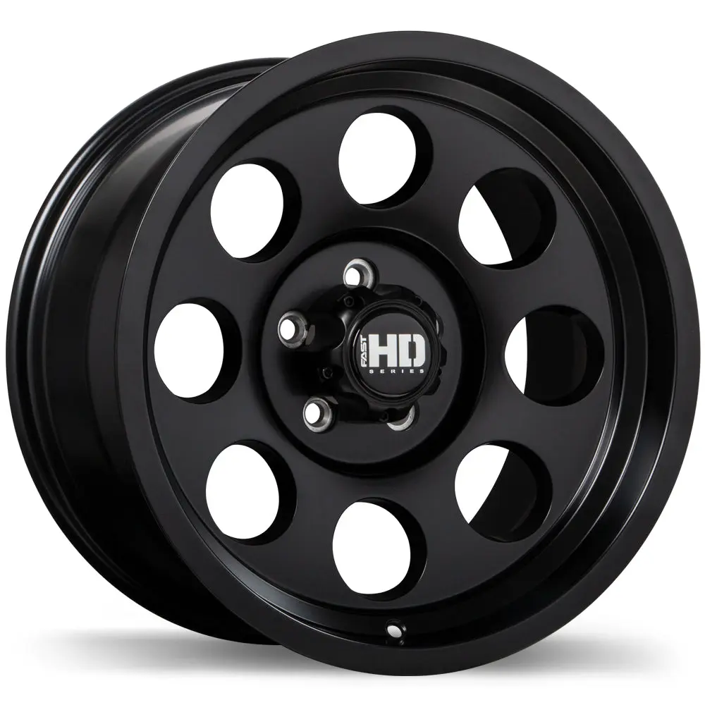 Detour 16x8.0 5x114.3mm +0 Offset 87.1mm Hub Black Satin Wheel Fast HD