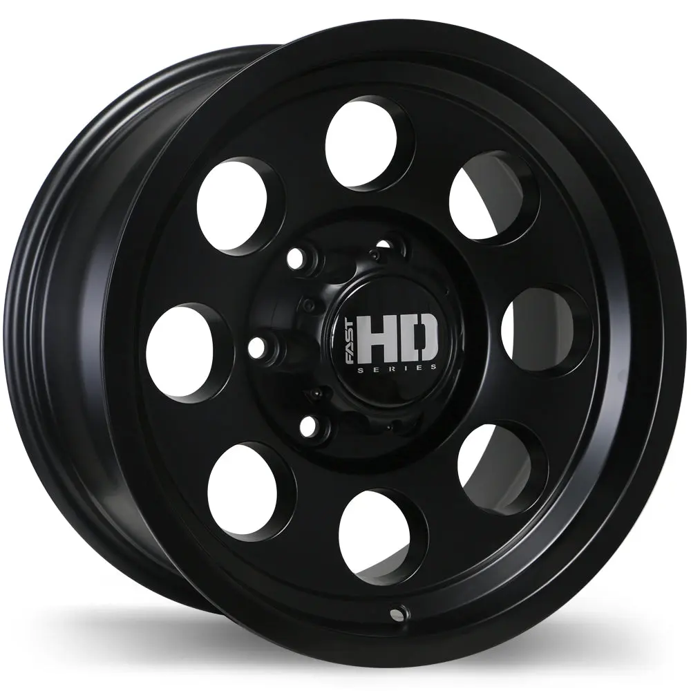 Detour 16x8.0 6x139.7mm +0 Offset 106.1mm Hub Black Satin Wheel Fast HD