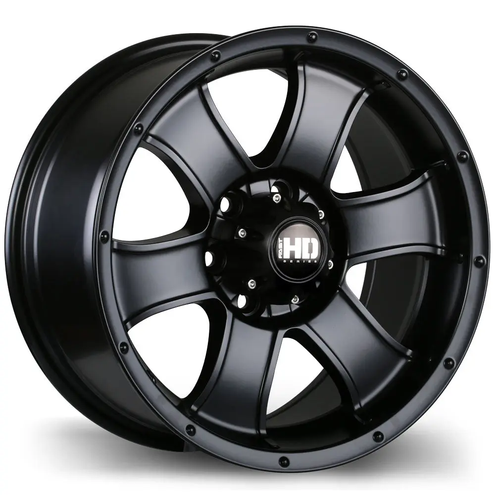 Terrano 16x8.0 6x114.3mm +18 66.1mm Black Satin Wheels Fast HD