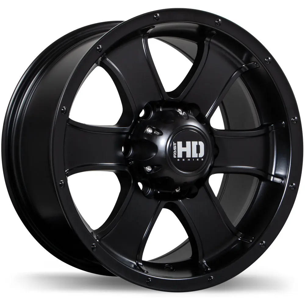 Terrano 16x8.0 6x139.7mm +18 106.1mm Black Satin Wheels Fast HD