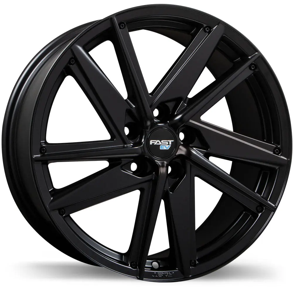 EV01 20x8.5 5x114.3mm +40 Offset 67.1mm Hub Black Satin Alloy Wheels Fast Wheels