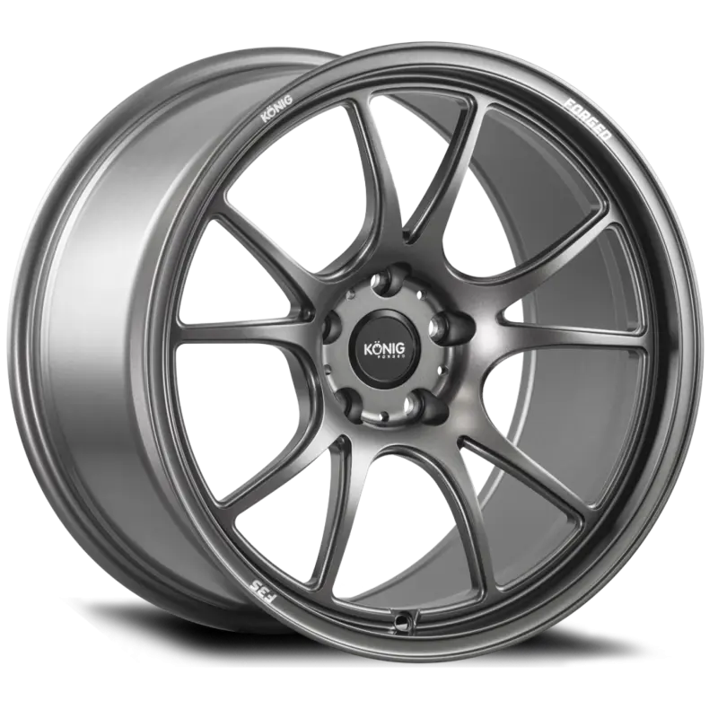 Konig Forged F3S 18x9 Satin Charcoal Wheel 5x130 ET46 Knurled Bead