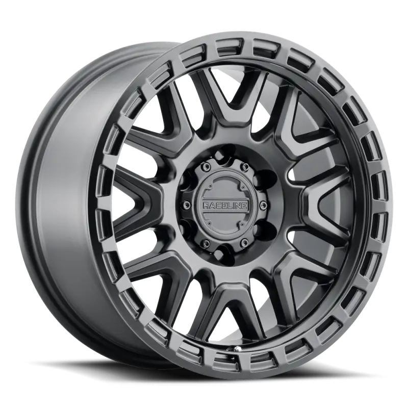 Raceline 953B Krank 17x8.5in 6x139.7 BP 18mm Offset Satin Black Wheel