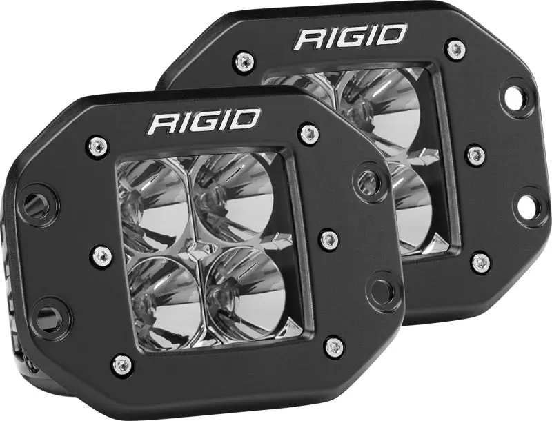 Rigid Industries Dually Flush Mount Flood Light Set 2 Off-Road Trucks and Jeeps