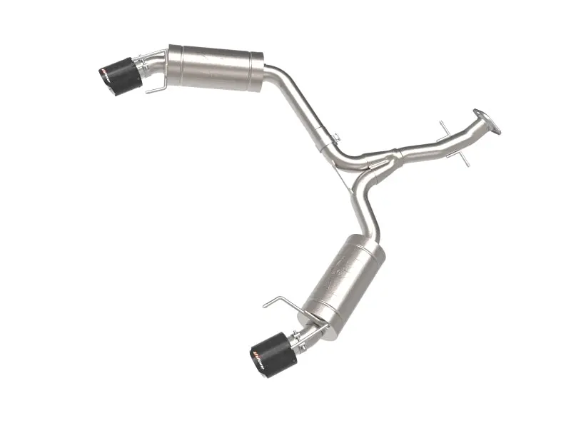 aFe POWER Takeda SS Axle-Back Exhaust Carbon Tips 06-13 Lexus IS250 and IS350