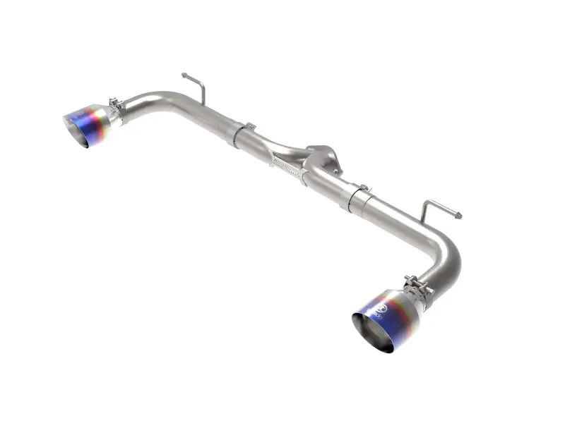 aFe Takeda 2-1/2in 304 SS Axle-Back Exhaust Blue Flame Tips 14-18 Mazda 3 L4 2.0L/2.5L