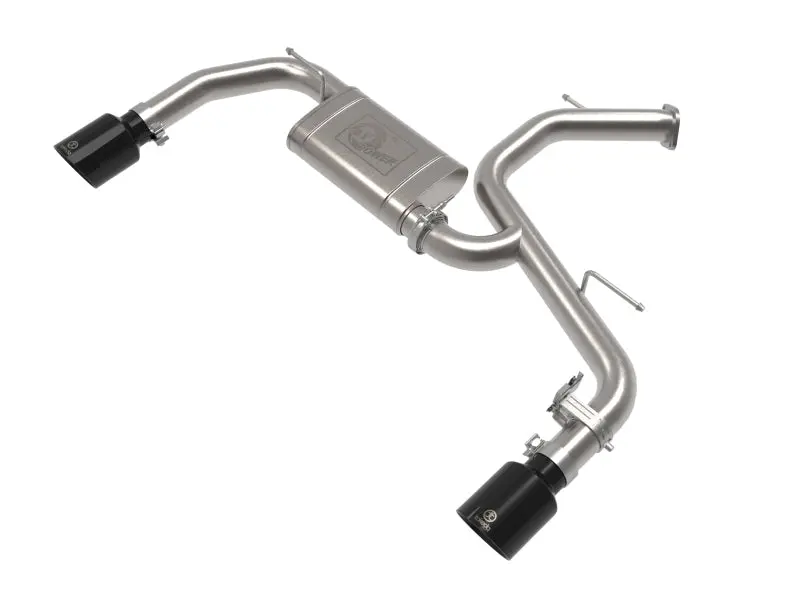 aFe Takeda 3in SS Axle-Back Exhaust System Black Tips 2022-2023 Hyundai Elantra N L4-2.0L Turbo