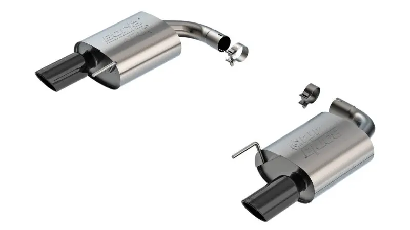 Borla ATAK Black Chrome Axle-Back Exhaust System 2024 Ford Mustang GT 5.0L V8 without Active Exhaust