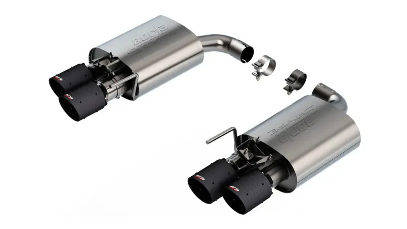 Borla S-Type Carbon Fiber Axle-Back Exhaust System 2024 Ford Mustang GT 5.0L V8 Active Exhaust