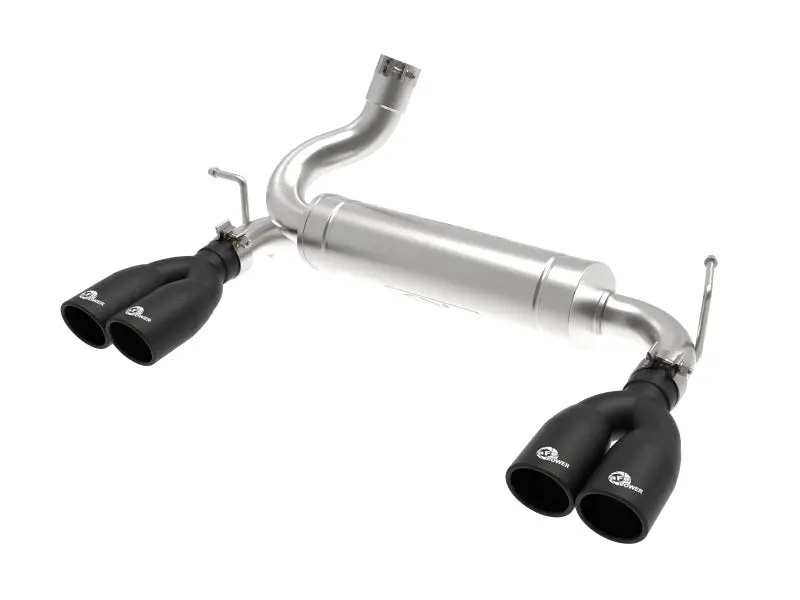 aFe Rebel Series 2.5in 409SS Axle-Back Exhaust System Black 07-18 Jeep Wrangler JK V6 3.6L/3.8L
