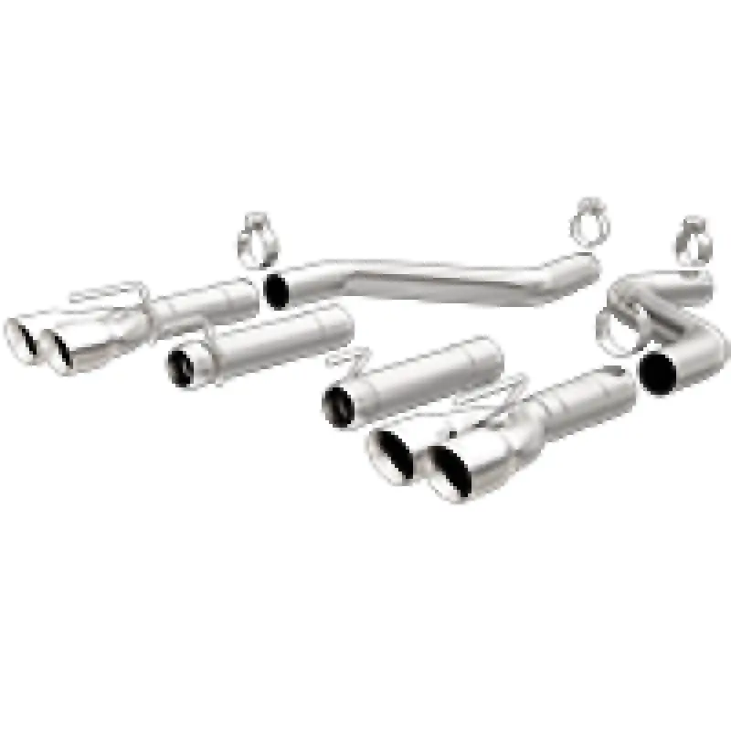 MagnaFlow Axle-Back Exhaust SS 3in Quad Split Rear 3.5 Tips 2015 Dodge Challenger SRT Hellcat
