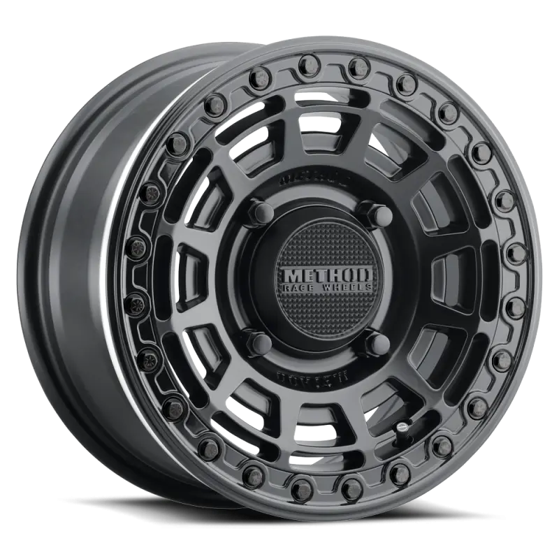 Method MR415 Beadlock 15x10 6+4/25mm Offset 4x136 106 CB Matte Black Wheel - Gloss Black Ring Method Wheels
