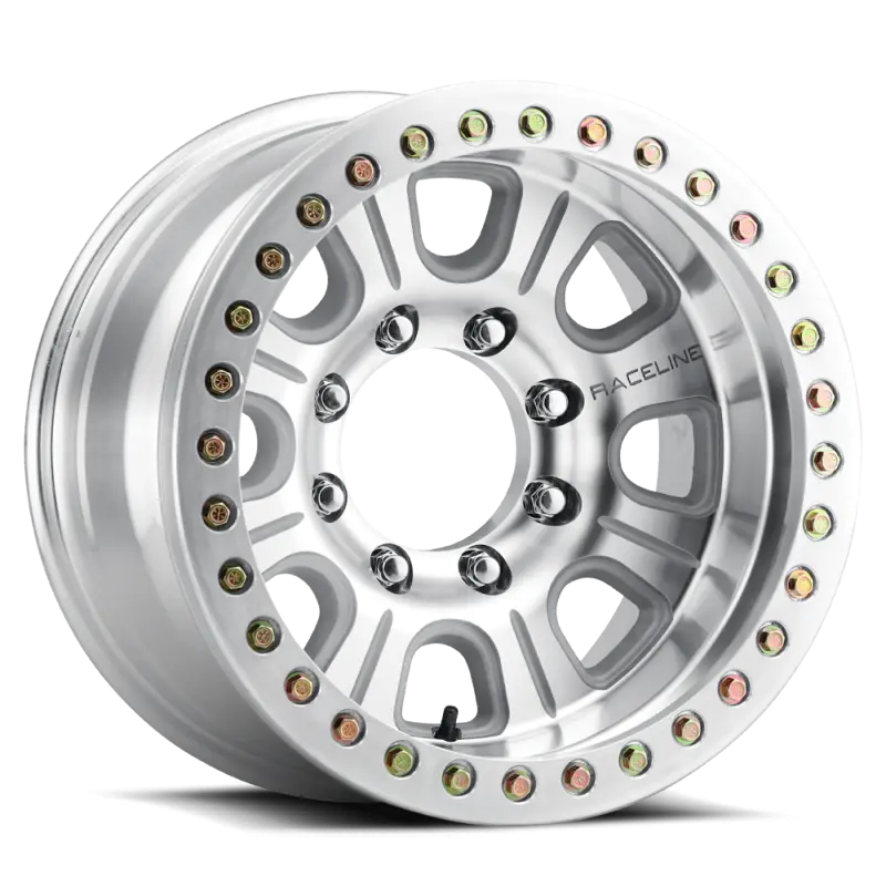 Raceline RT233 Monster 17x9.5in Machined Beadlock Wheel 8x165.1 BP -32mm Offset 130.81mm Bore