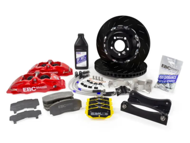 EBC Racing Apollo-4 Big Brake Kit 1999-2004 Honda S2000 AP1 Black Calipers 330mm Rotors