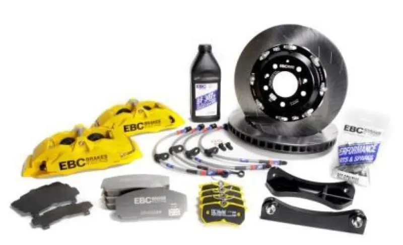 EBC Racing Apollo-4 Big Brake Kit 1999-2004 Honda S2000 AP1 Yellow Calipers 330mm Rotors