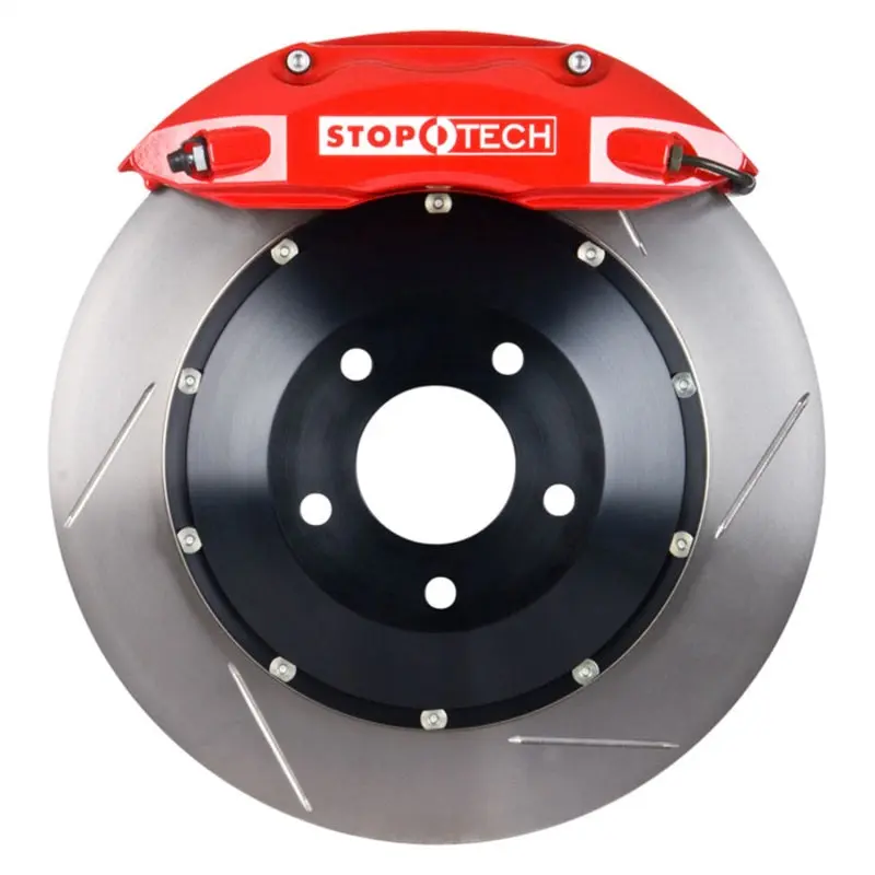 StopTech 2015 VW GTI Front Big Brake Kit Red ST-40 Caliper Slotted 328x28mm 2-Piece Rotors