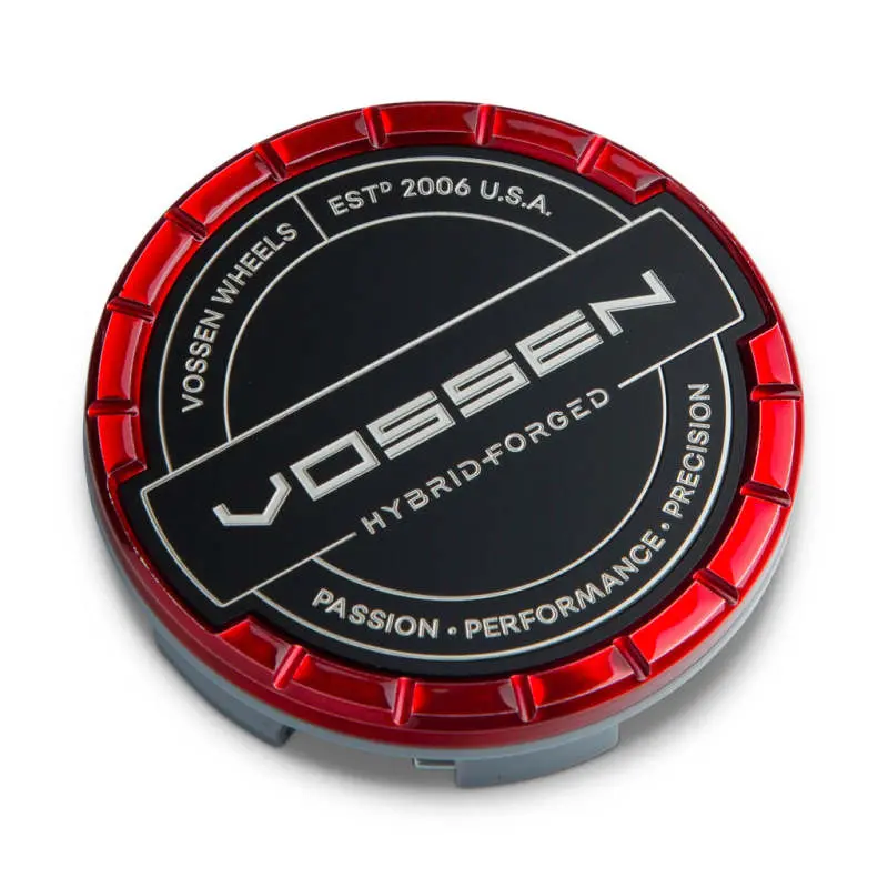 Vossen Billet Sport Cap Small Hybrid Forged Vossen Red Car Accessory
