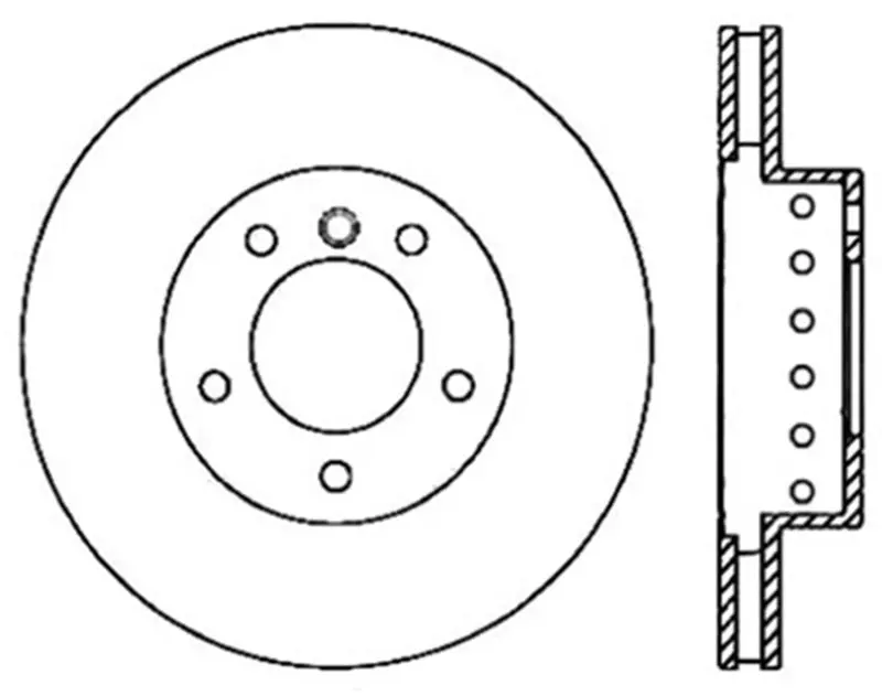 StopTech Sport Slotted & Drilled Brake Rotor Left Front 08-09 BMW 535 Series 04-09 545i 550i 645Ci 650i