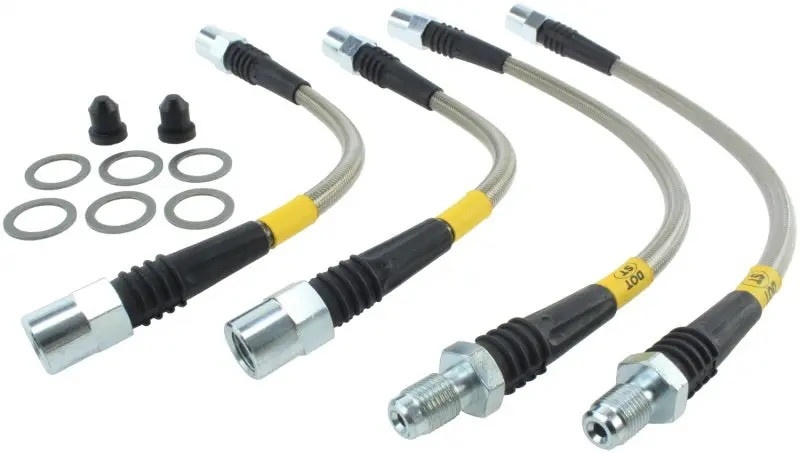 StopTech Stainless Steel Rear Brake Lines 07-08 BMW E90 E91 E92 E93 328 335 and 07-13 E82 128i 135i