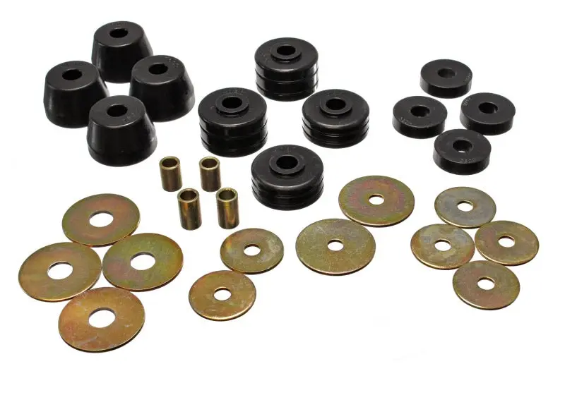 Energy Suspension D100-300 2WD & 4WD Body Mounts - Black - Durable Polyurethane Construction