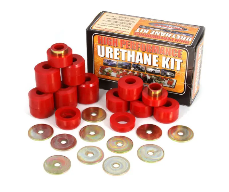 Rugged Ridge Red Body Mount Kit 22 Pieces 1997-2006 Jeep Wrangler TJ