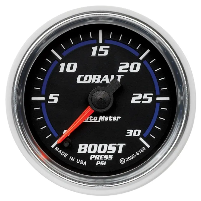 Autometer Cobalt 52mm 0-30 PSI Full Sweep Electronic Boost Gauge Turbocharged Vehicles