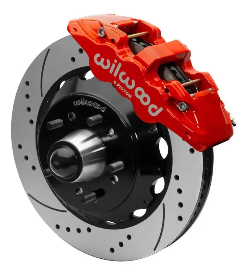 Wilwood AERO6 Front Truck Brake Kit 14.00in Red 88-98 GMC C1500/C2500