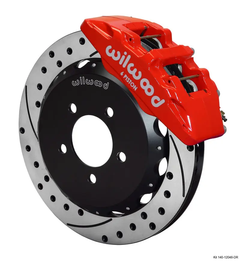 Wilwood Dynapro 6 Front Brake Kit 12.88 x 1.00 Drilled Red