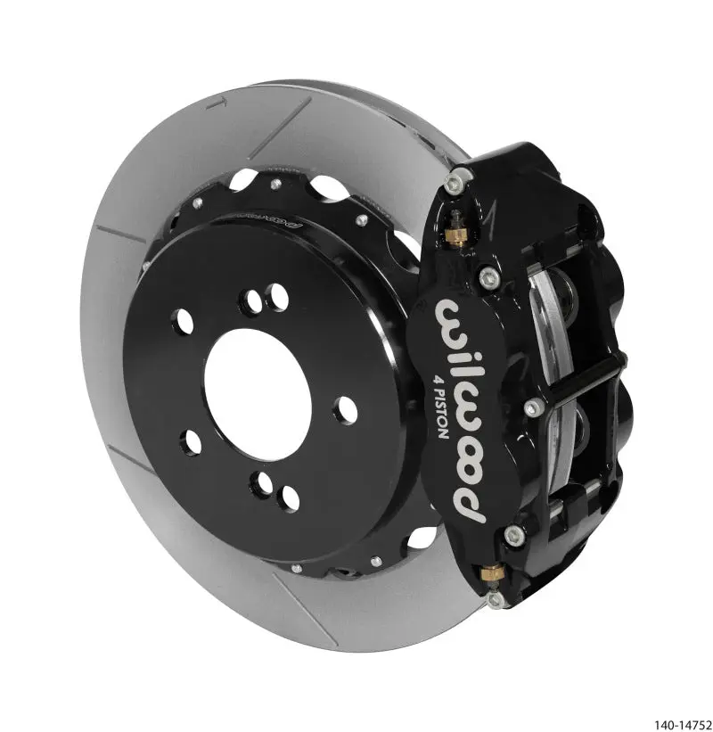 Wilwood Narrow Superlite 4R Rear Brake Kit 12.88in Slotted Black 00-06 BMW M3 E46